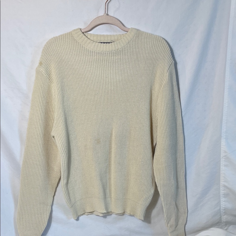 Men's Classic Cream Crewneck Sweater